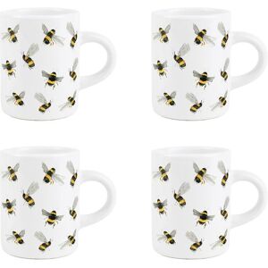 Purely Home Bee Espresso Mugs Set - Bumblebees Mini Ceramic Coffee Cups Gift - Set Of 4 Purely Home Bee Espresso Mugs Set - Bumblebees Mini Ceramic Coffee Cups Gift - Set Of 4