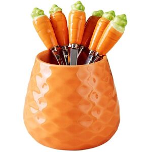 Sodial 2x(Cute Ceramic Jar Fruit Fork Set 304 Stainless Steel Cake Fork Home Party6736 Sodial 2x(Cute Ceramic Jar Fruit Fork Set 304 Stainless Steel Cake Fork Home Party6736