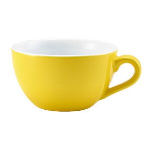 Genware Porcelain Yellow Bowl Shaped Cup For Hotels Cafes 17.5cl/ 6oz Pack Of 6 Genware Porcelain Yellow Bowl Shaped Cup For Hotels Cafes 17.5cl/ 6oz Pack Of 6