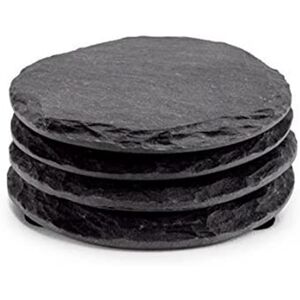 Sodial 3x(4 Pcs Round Black Coasters Handmade Coasters For Drinks, Beverages5286 Sodial 3x(4 Pcs Round Black Coasters Handmade Coasters For Drinks, Beverages5286