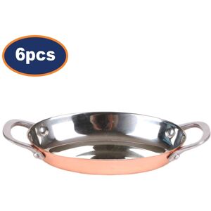 Fornord Balti Serving Plate Metal Rose Gold Oval Dish Platter With Handles Karahi 6pcs Fornord Balti Serving Plate Metal Rose Gold Oval Dish Platter With Handles Karahi 6pcs