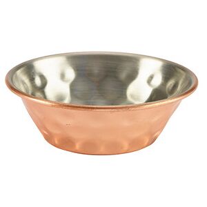 Genware Copper Plated Hammered Ramekin For Sauces And Dips 43ml/2.5oz Pack Of 24 Genware Copper Plated Hammered Ramekin For Sauces And Dips 43ml/2.5oz Pack Of 24