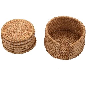 Sodial 4x(6pcs/ Drink Coasters Set For Kungfu Tea Accessories Round Tableware4371 Sodial 4x(6pcs/ Drink Coasters Set For Kungfu Tea Accessories Round Tableware4371