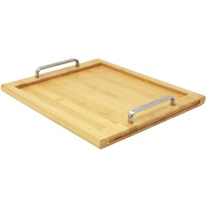 Grunwerg Wooden Serving Tray Solid Stainless Steel Handles 37x32cm Rectangular Serving Grunwerg Wooden Serving Tray Solid Stainless Steel Handles 37x32cm Rectangular Serving