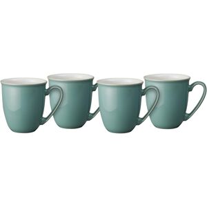 Denby - Elements Fern Green Coffee Mug Set Of 4 - 330ml Stoneware Ceramic Tea M Denby - Elements Fern Green Coffee Mug Set Of 4 - 330ml Stoneware Ceramic Tea M