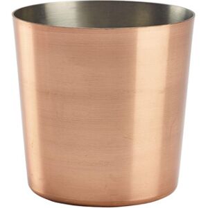 Genware Copper Plated Serving Cup For Serving Fries And Other Sides 8.5x8.5cm Pack Of 12 Genware Copper Plated Serving Cup For Serving Fries And Other Sides 8.5x8.5cm Pack Of 12