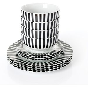 Waterside 12pc Black Stripe Porcelain Dinner Set Waterside 12pc Black Stripe Porcelain Dinner Set