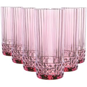 Bormioli Rocco 12x America '20s Highball Glasses Cocktail Tumblers 490ml Rose Bormioli Rocco 12x America '20s Highball Glasses Cocktail Tumblers 490ml Rose