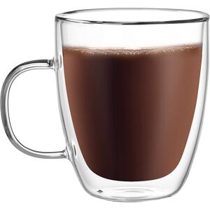 Large Double Wall Glass Coffee Mug 500ml/17 Oz, Insulated Clear Coffee Cup With Large Double Wall Glass Coffee Mug 500ml/17 Oz, Insulated Clear Coffee Cup With