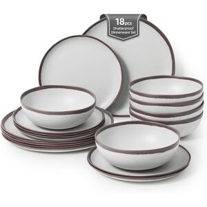 La Joventino Melamine Dinnerware Set For 18pcs, Camping Plates And Bowls Set For 6 People, D La Joventino Melamine Dinnerware Set For 18pcs, Camping Plates And Bowls Set For 6 People, D