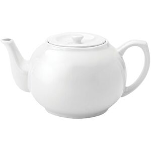 Utopia Porcelain Teapot Pure White Vitrified For Serving Tea 42oz (120cl) Pack Of 6 Utopia Porcelain Teapot Pure White Vitrified For Serving Tea 42oz (120cl) Pack Of 6