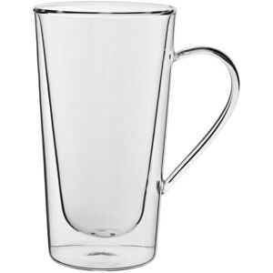 Utopia Double Walled Glass Tall Handled Latte Clear Glassware 12oz (34cl) Pack Of 6 Utopia Double Walled Glass Tall Handled Latte Clear Glassware 12oz (34cl) Pack Of 6