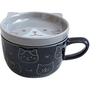 Sodial 3x(Cute Japanese Cartoon Coffee Cup With Lid - Ceramic Breakfast Milk Cup5204 Sodial 3x(Cute Japanese Cartoon Coffee Cup With Lid - Ceramic Breakfast Milk Cup5204