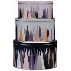Sara Miller Frosted Pines Christmas Set Of 3 Round Cake Tins Sara Miller Frosted Pines Christmas Set Of 3 Round Cake Tins