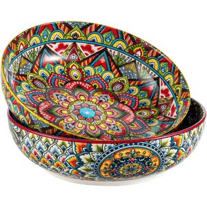 Henten Home Pasta Plate Set, Soup Plates/colourful Deep Plates Set Of 2, 50oz M Henten Home Pasta Plate Set, Soup Plates/colourful Deep Plates Set Of 2, 50oz M