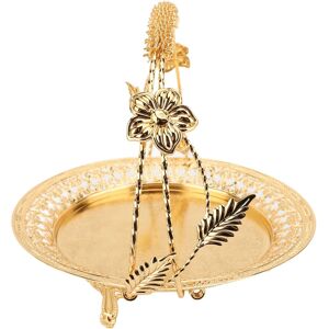 Metal Tea Serving Platter Retro Fruit Tray Light Weight Proper Capacity Non Metal Tea Serving Platter Retro Fruit Tray Light Weight Proper Capacity Non