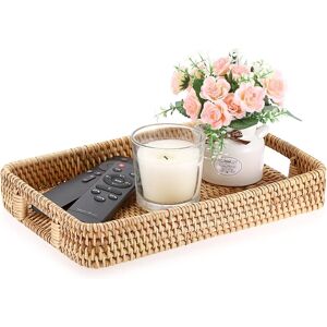 Ignpion Rattan Serving Tray Rectangle Decorative Display Tray Guest Towel Holde Ignpion Rattan Serving Tray Rectangle Decorative Display Tray Guest Towel Holde