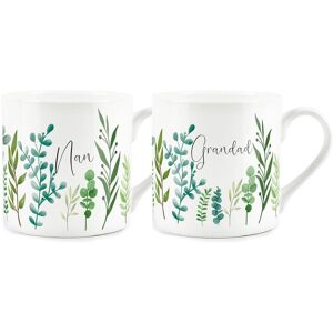 Purely Home Nan & Grandad Mugs - Ferns Gifts For Grandparents Bone China Cups Set Of 2 Purely Home Nan & Grandad Mugs - Ferns Gifts For Grandparents Bone China Cups Set Of 2