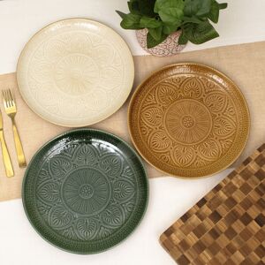 Darthome Set Of 6 Embossed Leaf Dinner Plates 27cm Botanical Stoneware Kitchen Tableware Darthome Set Of 6 Embossed Leaf Dinner Plates 27cm Botanical Stoneware Kitchen Tableware