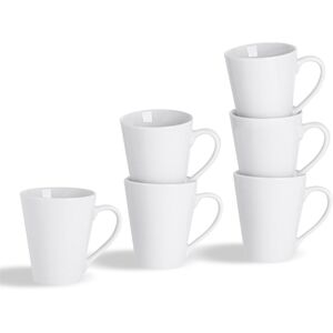 Argon Tableware 24x Classic White Latte Mugs Porcelain Tea Coffee Hot Drinks Cups 285ml Argon Tableware 24x Classic White Latte Mugs Porcelain Tea Coffee Hot Drinks Cups 285ml