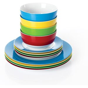 Waterside 12pc Colour Band Porcelain Dinner Set Waterside 12pc Colour Band Porcelain Dinner Set