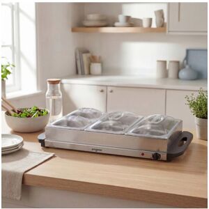 Progress 4 Pan Buffet Server Electric Warming Tray Hot Plate For Parties 300w Progress 4 Pan Buffet Server Electric Warming Tray Hot Plate For Parties 300w