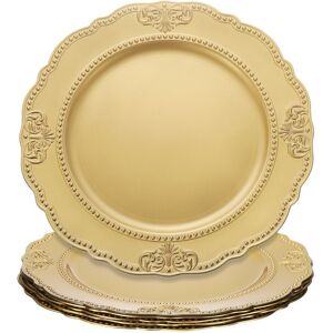 Metallixity 10pcs Gold Charger Plates Bulk 13\" Plastic Chargers For Dinner Plates Set Metallixity 10pcs Gold Charger Plates Bulk 13\" Plastic Chargers For Dinner Plates Set
