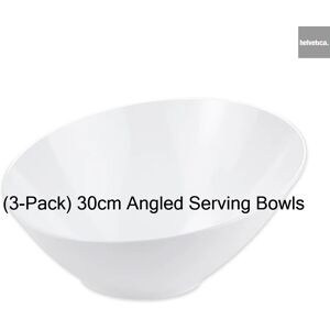G.E.T. Enterprises (3-Pack) Get 60oz Angled Cascading 12\" White Serving Bowl Salads Snacks Pasta G.E.T. Enterprises (3-Pack) Get 60oz Angled Cascading 12\" White Serving Bowl Salads Snacks Pasta