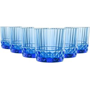 Bormioli Rocco 6x America '20s Water Glasses Whisky Cocktail Tumbler 300ml Blue Bormioli Rocco 6x America '20s Water Glasses Whisky Cocktail Tumbler 300ml Blue