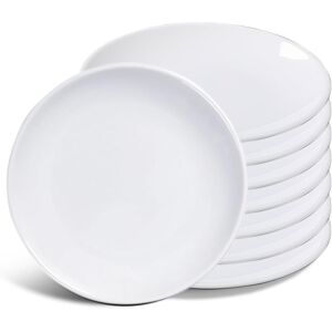 Wanby Plastic Plates 8 Piece Unbreakable White Dinner Plate Set Non-Toxin Freez Wanby Plastic Plates 8 Piece Unbreakable White Dinner Plate Set Non-Toxin Freez