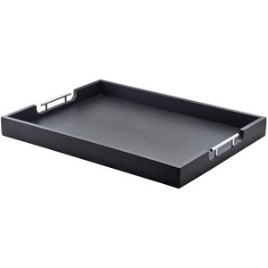 Genware Tray Black Solid Butlers Serving Tray With Metal Handles 65 X 49cm Genware Tray Black Solid Butlers Serving Tray With Metal Handles 65 X 49cm