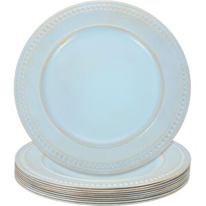 Metallixity 10pcs Charger Plates Bulk 13\" Plastic Beaded Chargers Dinner Plates, Aquamarine Metallixity 10pcs Charger Plates Bulk 13\" Plastic Beaded Chargers Dinner Plates, Aquamarine