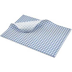 Genware Greaseproof Paper Sheets Blue Check Burger Wrap Large 35 X 25cm 1000 Sheets Genware Greaseproof Paper Sheets Blue Check Burger Wrap Large 35 X 25cm 1000 Sheets