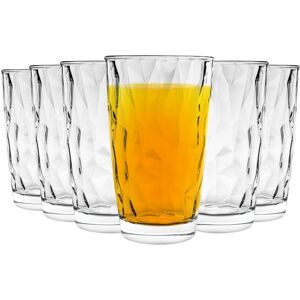 Bormioli Rocco 12x Diamond Highball Glasses Dimpled Water Tumblers 470ml Clear Bormioli Rocco 12x Diamond Highball Glasses Dimpled Water Tumblers 470ml Clear