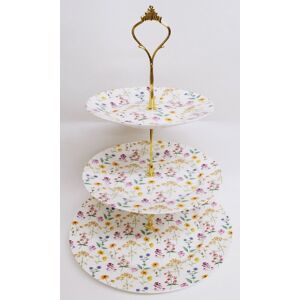 Rainbow Decors Ltd Meadow Flowers Cake Stand Bone China 3 Tier Bright Floral Hand Decorated In Uk Rainbow Decors Ltd Meadow Flowers Cake Stand Bone China 3 Tier Bright Floral Hand Decorated In Uk