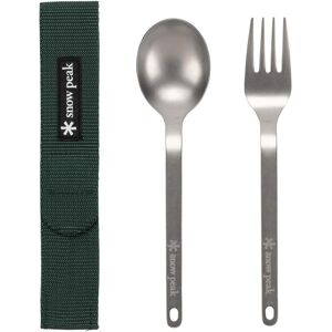 Snow Peak Fork And Spoon Set, Sct-002, Japanese Titanium, Ultralight, Compact F Snow Peak Fork And Spoon Set, Sct-002, Japanese Titanium, Ultralight, Compact F