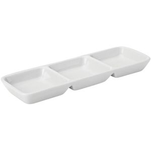 Utopia Titan White Dish Ceramic Triple Divided Bars 7.75 X 2.5\" (20 X 6.5cm) Pack Of 48 Utopia Titan White Dish Ceramic Triple Divided Bars 7.75 X 2.5\" (20 X 6.5cm) Pack Of 48