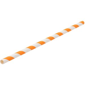 Utopia Paper Orange/white Stripe Straw Biodegradable Drinks Straws 8\" (20cm) Pack Of 24 Utopia Paper Orange/white Stripe Straw Biodegradable Drinks Straws 8\" (20cm) Pack Of 24