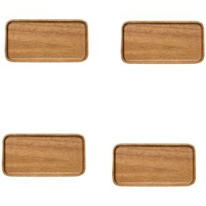 Sodial 4x Serving Tray, Rectangular Solid Wood Flat Bottom Plate, Fruit1644 Sodial 4x Serving Tray, Rectangular Solid Wood Flat Bottom Plate, Fruit1644