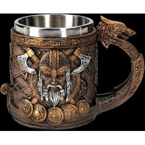 Figuren Shop Gmbh Jug Viking With Axes - Mythology Fantasy Beer Mug Braun 400ml Figuren Shop Gmbh Jug Viking With Axes - Mythology Fantasy Beer Mug Braun 400ml