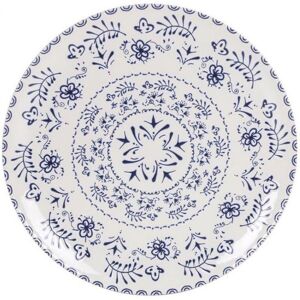 Mediterranea Under Plates Dinner Plates Pizza Tray Stoneware White Blue 32.5cm Blur X2 Mediterranea Under Plates Dinner Plates Pizza Tray Stoneware White Blue 32.5cm Blur X2