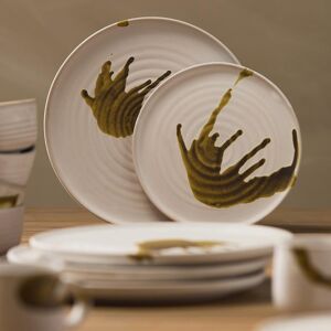 Wsg Rustica 4 Piece Dinner Set White With Natural Detail Wsg Rustica 4 Piece Dinner Set White With Natural Detail