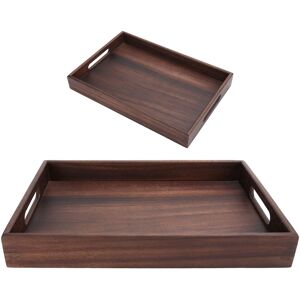 S Rectangular Wooden Serving Tray With Grooves Breakfast Food Tray For Tea C New S Rectangular Wooden Serving Tray With Grooves Breakfast Food Tray For Tea C New
