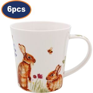 Lesser & Pavey Ceramic Mug 6pcs Feather & Fur Bunnies 475ml Drink Animals Coffee Cup Gift Idea Lesser & Pavey Ceramic Mug 6pcs Feather & Fur Bunnies 475ml Drink Animals Coffee Cup Gift Idea
