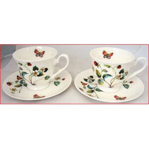 Fromeuropewithlove Strawberries & Butterflies 2 Cups 2 Saucers Fine Bone China Tea Set Decorate Uk Fromeuropewithlove Strawberries & Butterflies 2 Cups 2 Saucers Fine Bone China Tea Set Decorate Uk