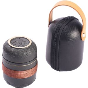 Sodial 2x(Portable Black Pottery Tea Set For Travel And Home Use, Office Cups7436 Sodial 2x(Portable Black Pottery Tea Set For Travel And Home Use, Office Cups7436