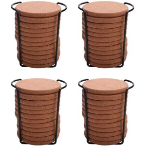 48x Cork Coasters With Lip For Drinks Absorbent Thick Rustic Saucer With1388 48x Cork Coasters With Lip For Drinks Absorbent Thick Rustic Saucer With1388