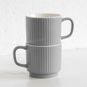Mason Cash Set Of 6 Grey Coffee Mugs 370ml Ribbed Stackable 13oz Ceramic China Tea Cups Mason Cash Set Of 6 Grey Coffee Mugs 370ml Ribbed Stackable 13oz Ceramic China Tea Cups