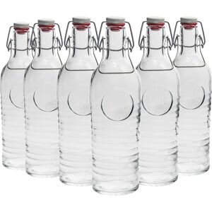 Bormioli Rocco 12x Officina 1825 Glass Swing Bottles Water Pitcher 1.2l Clear Bormioli Rocco 12x Officina 1825 Glass Swing Bottles Water Pitcher 1.2l Clear