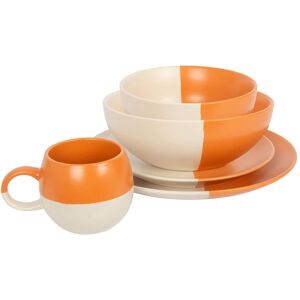 Nicola Spring 20pc Dipped Stoneware Dinner Set Burnt Orange Dinnerware Tableware Plates Bowls Nicola Spring 20pc Dipped Stoneware Dinner Set Burnt Orange Dinnerware Tableware Plates Bowls